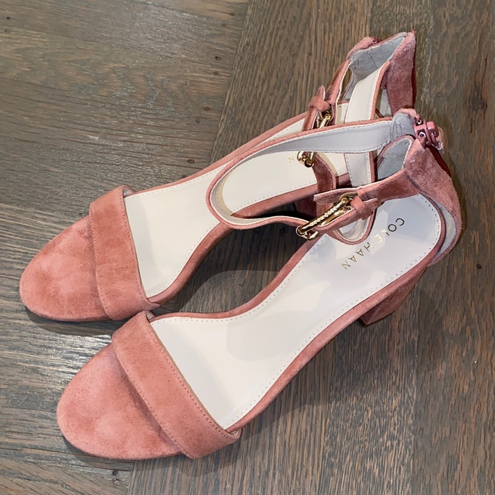 Cole Haan sandals pink suede size 7
